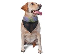 Dog Bandanas,Lightning Digital Art Breathable Pet Scarf, Adjustable Washable Polyester Bandana for Small Medium Large Dogs and Cats, Soft Daily Fashion & Photo Prop Accessory for Boy Girl Puppy