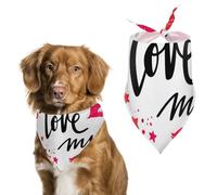 Dog Bandanas Lips Kisses Pattern Dog Scarf Bib Kerchief For Pets Large: 70 * 30 CM