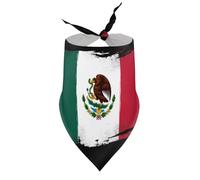 Dog Bandanas Mexican Flag Grunge Brush Stroke Puppy Pet V-Neck Bibs Scarf Triangle Adjustable Kerchief Accessories for Small Medium Large Puppy Cat