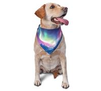 Dog Bandanas, Northern Lights in the Andes Mountains Full Print Pet Scarf, Adjustable Breathable Bandana for Small Medium Large Dogs, Independence Day Costume Accessory