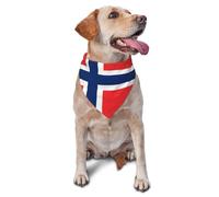 Dog Bandanas,Norwegian flag Breathable Pet Scarf, Adjustable Washable Polyester Bandana for Small Medium Large Dogs and Cats, Soft Daily Fashion & Photo Prop Accessory for Boy Girl Puppy