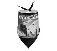 Dog Bandanas Pearl Harbor Historic Event Puppy Pet V-Neck Bibs Scarf Triangle Adjustable Kerchief Accessories for Small Medium Large Puppy Cat