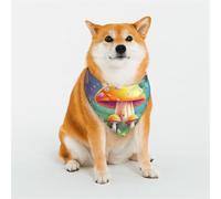 Dog Bandanas-Perfect for Dog Clothes, Birthday, Valentine's Day, and More Colorful Shroom Patch