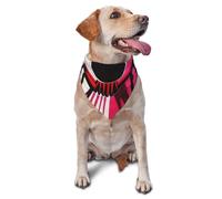 Dog Bandanas, Pink background spider Full Print Pet Scarf, Adjustable Breathable Bandana for Small Medium Large Dogs, Independence Day Costume Accessory