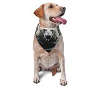 Dog Bandanas, Polar bear on the water surface Full Print Pet Scarf, Adjustable Breathable Bandana for Small Medium Large Dogs, Independence Day Costume Accessory