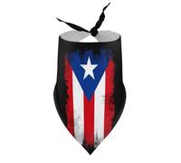 Dog Bandanas Porto Rico Flag Puppy Pet V-Neck Bibs Scarf Triangle Adjustable Kerchief Accessories for Small Medium Large Puppy Cat