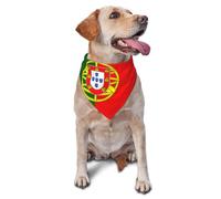 Dog Bandanas,Portuguese flag Breathable Pet Scarf, Adjustable Washable Polyester Bandana for Small Medium Large Dogs and Cats, Soft Daily Fashion & Photo Prop Accessory for Boy Girl Puppy