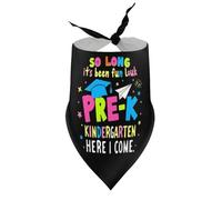 Dog Bandanas Pre-K Graduation Kindergarten Here I Come Puppy Pet V-Neck Bibs Scarf Triangle Adjustable Kerchief Accessories for Small Medium Large Puppy Cat