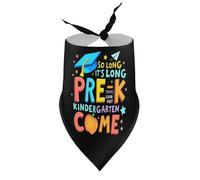 Dog Bandanas Pre-K Graduation So Long Kindergarten Here I Come Puppy Pet V-Neck Bibs Scarf Triangle Adjustable Kerchief Accessories for Small Medium Large Puppy Cat