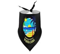 Dog Bandanas Punta Cana Dominican Republic Beach (2) Puppy Pet V-Neck Bibs Scarf Triangle Adjustable Kerchief Accessories for Small Medium Large Puppy Cat