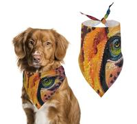Dog Bandanas Rainbow Leopard Cheetah Animal Dog Scarf Bib Kerchief For Pets Large: 70 * 30 CM