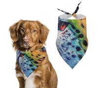 Dog Bandanas Rainbow Leopard Cheetah Animal Dog Scarf Bib Kerchief For Pets Large: 70 * 30 CM