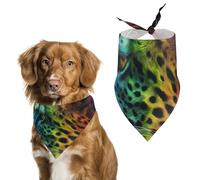 Dog Bandanas Rainbow Leopard Cheetah Animal Dog Scarf Bib Kerchief For Pets Large: 70 * 30 CM