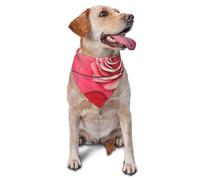 Dog Bandanas, Rose background, transformed illustration Full Print Pet Scarf, Adjustable Breathable Bandana for Small Medium Large Dogs, Independence Day Costume Accessory
