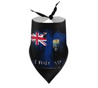 Dog Bandanas Saint Helena Island Islanders Flag America Eagle Puppy Pet V-Neck Bibs Scarf Triangle Adjustable Kerchief Accessories for Small Medium Large Puppy Cat