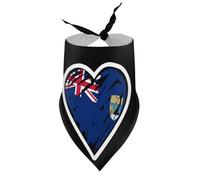 Dog Bandanas Saint Helena Island St. Islanders Flag Heart Puppy Pet V-Neck Bibs Scarf Triangle Adjustable Kerchief Accessories for Small Medium Large Puppy Cat