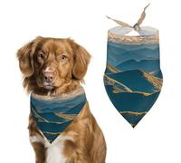 Dog Bandanas Scarf Washable Pet Kerchiefs Adjustable Beautiful Mountain Ranges Triangle Bibs Puppy Accessories for Small Medium Large Dogs Cats Costume Supply Birthday