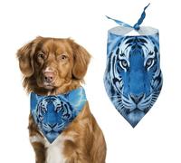 Dog Bandanas Scarf Washable Pet Kerchiefs Adjustable Blue Lightning Tiger Triangle Bibs Puppy Accessories for Small Medium Large Dogs Cats Costume Supply Birthday