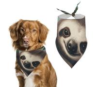 Dog Bandanas Scarf Washable Pet Kerchiefs Adjustable Cute Sloth Triangle Bibs Puppy Accessories for Small Medium Large Dogs Cats Costume Supply Birthday