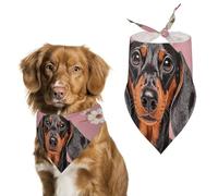 Dog Bandanas Scarf Washable Pet Kerchiefs Adjustable Dachshund Florals Triangle Bibs Puppy Accessories for Small Medium Large Dogs Cats Costume Supply Birthday
