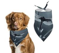 Dog Bandanas Scarf Washable Pet Kerchiefs Adjustable Dragonfly Silhouette Triangle Bibs Puppy Accessories for Small Medium Large Dogs Cats Costume Supply Birthday