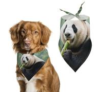 Dog Bandanas Scarf Washable Pet Kerchiefs Adjustable Giant Panda Triangle Bibs Puppy Accessories for Small Medium Large Dogs Cats Costume Supply Birthday