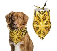 Dog Bandanas Scarf Washable Pet Kerchiefs Adjustable Golden Christmas Snowflakes Triangle Bibs Puppy Accessories for Small Medium Large Dogs Cats Costume Supply Birthday