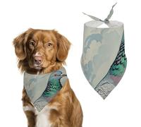 Dog Bandanas Scarf Washable Pet Kerchiefs Adjustable Grey Pigeon Print Triangle Bibs Puppy Accessories for Small Medium Large Dogs Cats Costume Supply Birthday