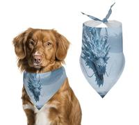Dog Bandanas Scarf Washable Pet Kerchiefs Adjustable Ice Dragon Triangle Bibs Puppy Accessories for Small Medium Large Dogs Cats Costume Supply Birthday