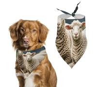 Dog Bandanas Scarf Washable Pet Kerchiefs Adjustable Lambs and Sheep Triangle Bibs Puppy Accessories for Small Medium Large Dogs Cats Costume Supply Birthday