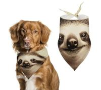 Dog Bandanas Scarf Washable Pet Kerchiefs Adjustable Sloth Sunflower Triangle Bibs Puppy Accessories for Small Medium Large Dogs Cats Costume Supply Birthday