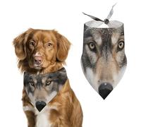 Dog Bandanas Scarf Washable Pet Kerchiefs Adjustable Wolf in The Snow Triangle Bibs Puppy Accessories for Small Medium Large Dogs Cats Costume Supply Birthday