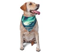 Dog Bandanas, Snow Mountain Northern Lights Full Print Pet Scarf, Adjustable Breathable Bandana for Small Medium Large Dogs, Independence Day Costume Accessory