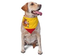 Dog Bandanas,Spanish flag Breathable Pet Scarf, Adjustable Washable Polyester Bandana for Small Medium Large Dogs and Cats, Soft Daily Fashion & Photo Prop Accessory for Boy Girl Puppy