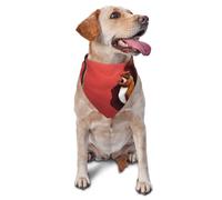Dog Bandanas,Squirrels under the Red City Wall Breathable Pet Scarf, Adjustable Washable Polyester Bandana for Small Medium Large Dogs and Cats, Soft Daily Fashion