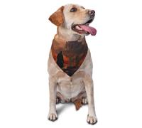 Dog Bandanas,Standing near the castle Breathable Pet Scarf