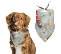 Dog Bandanas Starfish And Seashells Coral Dog Scarf Bib Kerchief For Pets Large: 70 * 30 CM