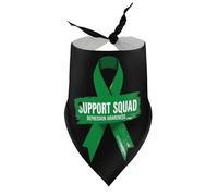 Dog Bandanas Support Squad Depression Awareness Green Puppy Pet V-Neck Bibs Scarf Triangle Adjustable Kerchief Accessories for Small Medium Large Puppy Cat