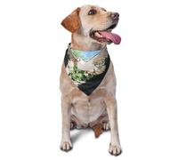 Dog Bandanas,The birds in the small town Breathable Pet Scarf, Adjustable Washable Polyester Bandana for Small Medium Large Dogs and Cats, Soft Daily Fashion & Photo Prop Accessory for Boy Girl Puppy