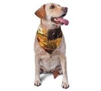 Dog Bandanas,The elephant in the sunflower field Breathable Pet Scarf, Adjustable Washable Polyester Bandana for Small Medium Large Dogs and Cats, Soft Daily Fashion