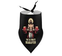 Dog Bandanas The Ultimate Deadlifter Jesus Puppy Pet V-Neck Bibs Scarf Triangle Adjustable Kerchief Accessories for Small Medium Large Puppy Cat