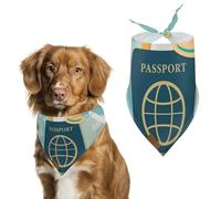 Dog Bandanas Travel Around The World Dog Scarf Bib Kerchief For Pets Large: 70 * 30 CM