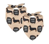 Dog Bandanas,Triangle Bibs 2 Pcs,Pet Scarf,dachshund dog,Pet Bandana for Large Pets Dogs