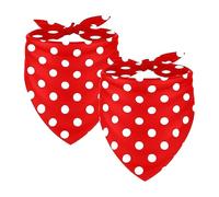 Dog Bandanas,Triangle Bibs 2 Pcs,Pet Scarf,red polka dot,Pet Bandana for Large Pets Dogs