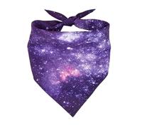 Dog Bandanas | Triangle Dog Bib | Blue Purple Dog Bandana Scarf | Triangle Bibs Pet Scarf For Dog | Soft Space Dog Bandana | Dog Triangle Starry Kerchief For Pet | Dog, Puppy, Large Dog