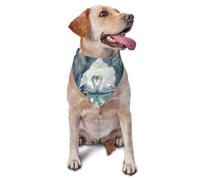 Dog Bandanas,Two swans swimming on the lake Breathable Pet Scarf, Adjustable Washable Polyester Bandana for Small Medium Large Dogs and Cats, Soft Daily Fashion