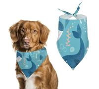 Dog Bandanas Underwater World Whale Turtle Pattern Dog Scarf Bib Kerchief For Pets Large: 70 * 30 CM