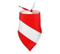 Dog Bandanas Vintage American Diver Down Flag Puppy Pet V-Neck Bibs Scarf Triangle Adjustable Kerchief Accessories for Small Medium Large Puppy Cat