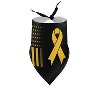 Dog Bandanas Vintage Appendix Cancer Awareness Puppy Pet V-Neck Bibs Scarf Triangle Adjustable Kerchief Accessories for Small Medium Large Puppy Cat