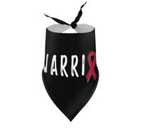 Dog Bandanas Warrior Stroke Awareness Puppy Pet V-Neck Bibs Scarf Triangle Adjustable Kerchief Accessories for Small Medium Large Puppy Cat